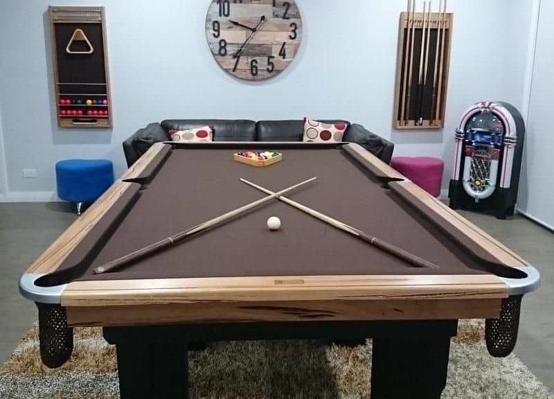 Rustic Lorenzo pool table available at Quedos.