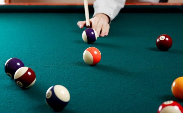 The more you practise, the more you'll get better at playing pool.